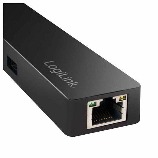 LOGILINK, UA0313 HUB USB-C 3.1 3-PORT WITH GIGABIT ADAPTER