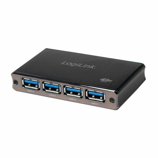 LOGILINK, UA0282 HUB USB3.0 4-PORT W/PSU ALUMINUM