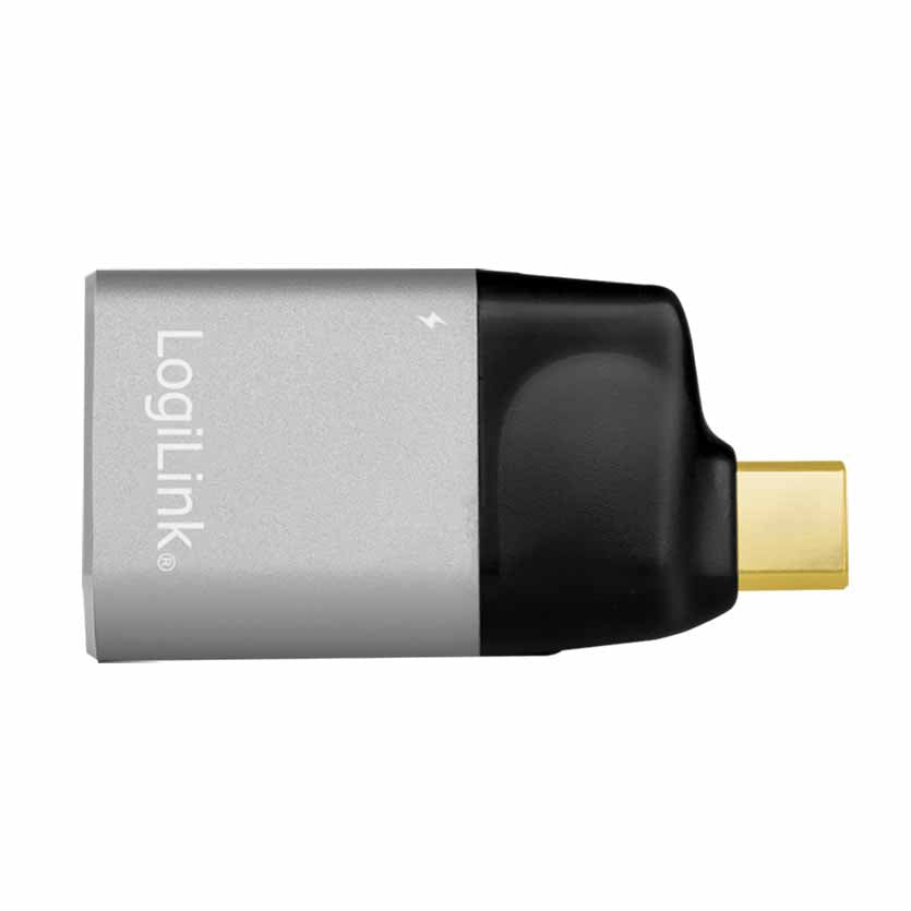 LOGILINK CUA0203 4K PD USB3.2 TYPE-C TO HDMI + USBC ALUMINUM ADAPTER BLK/GREY