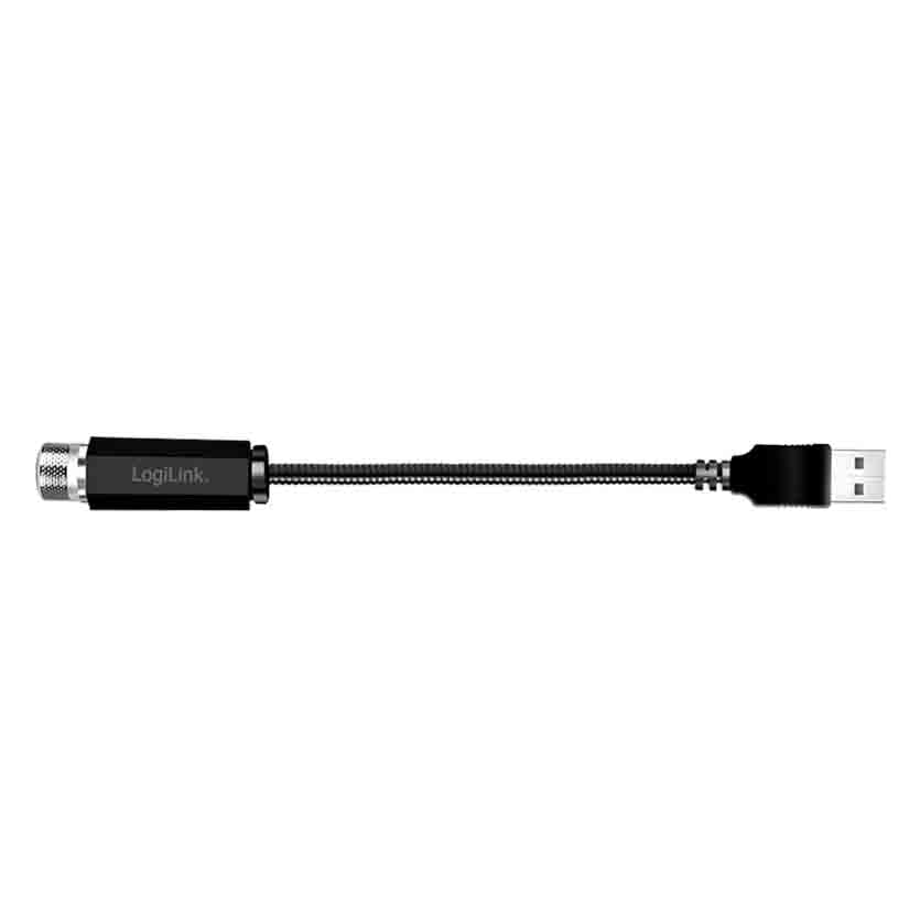 LOGILINK, LED016 USB-A LED STARLIGHT, 6-LIGHT PATTERN W/FLEXIBLE GOOSENECK