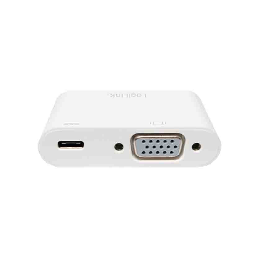 LOGILINK, UA0259 USB3.2 GEN1 TYPE-C TO VGA ADAPTER (F) 1080p PD WHITE