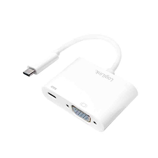 LOGILINK, UA0259 USB3.2 GEN1 TYPE-C TO VGA ADAPTER (F) 1080p PD WHITE
