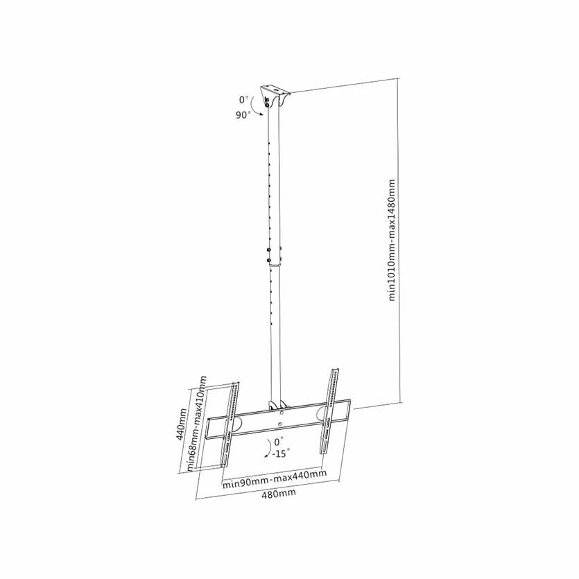 INLINE 23149A CEILING BRACKET FLAT OFR LED/LCD