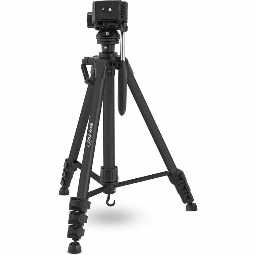 INLINE, 48015B PROFESSIONAL LIGHT WEIGHT TRIPOD ALUMINIUM,Max Height 1.56m