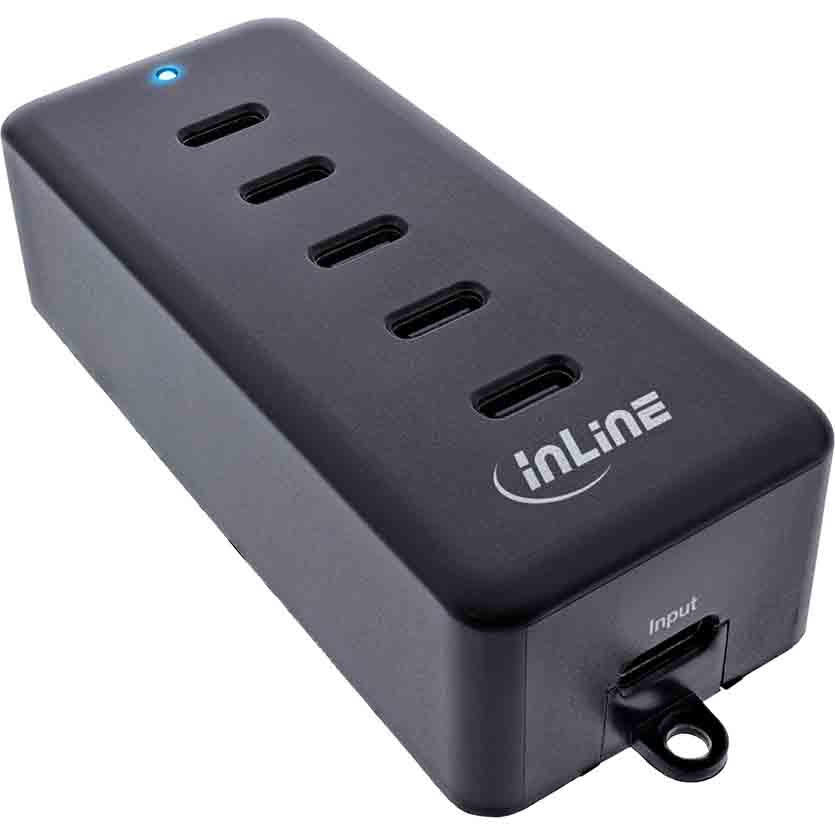INLINE, 31515D 5-PORT USB-C POWERHUB, CHARGER EXTENSION, MAX. 100W