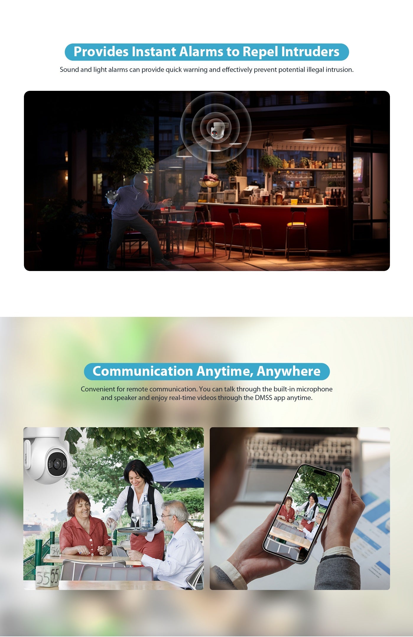 Dahua P5B-PV IP 5.0MP 3.6mm Wifi PT Dual Illumination