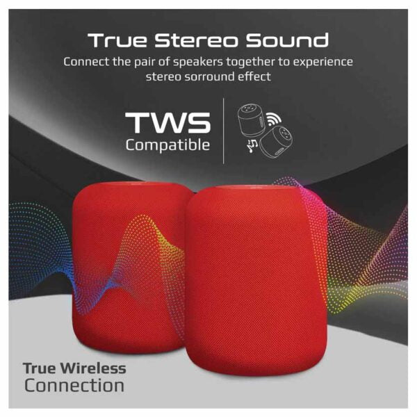 PROMATE BOOM-10.RED 10W SPEAKER WIRELESS HD PROSTREAM