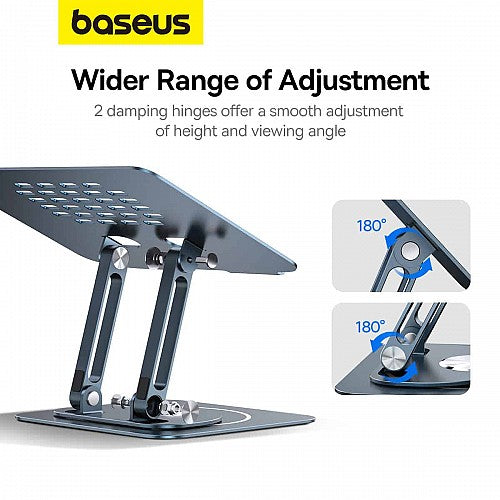 Baseus UltraStable Pro Series Rotatable and Foldable Laptop Stand Space Grey