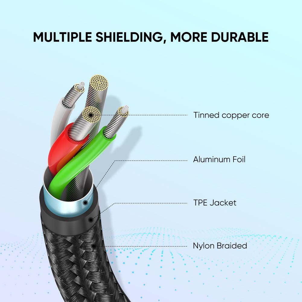 UGREEN 60131 TYPE C 1m SILVER CHARGING CABLE 3A