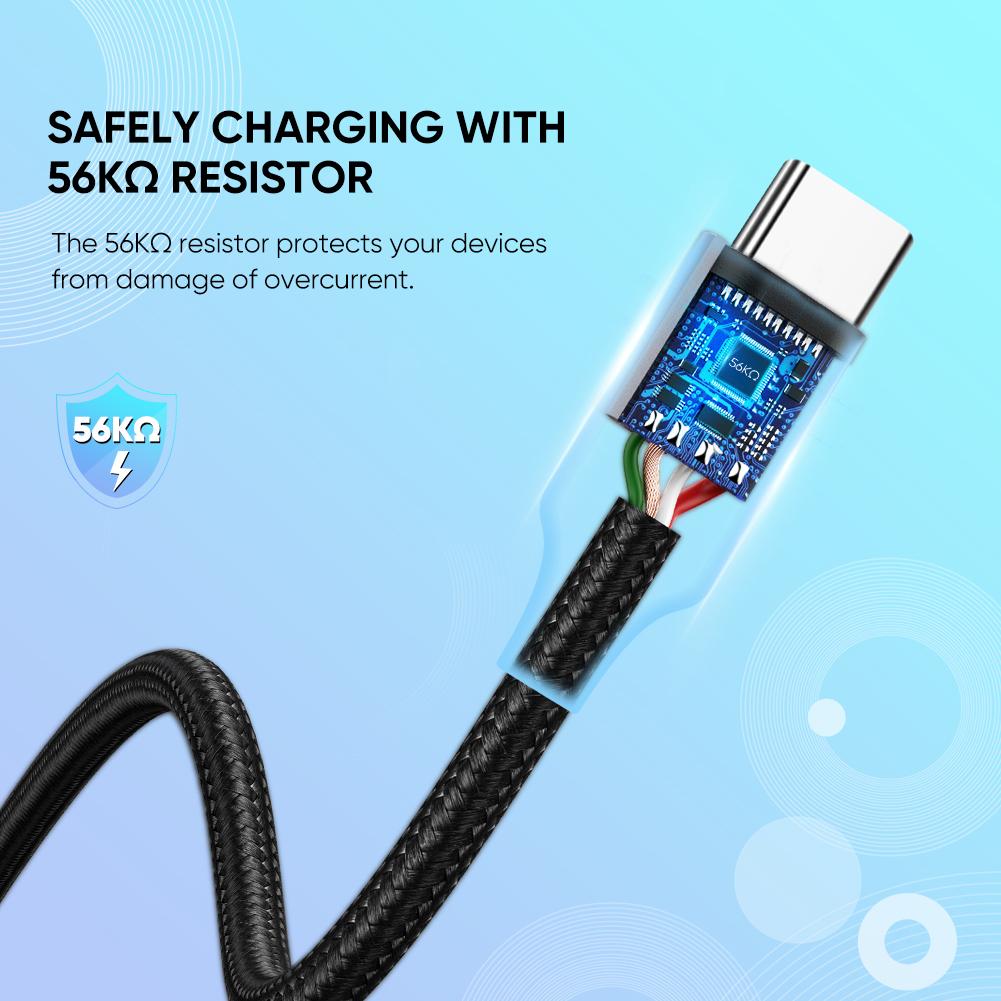 UGREEN 60131 TYPE C 1m SILVER CHARGING CABLE 3A