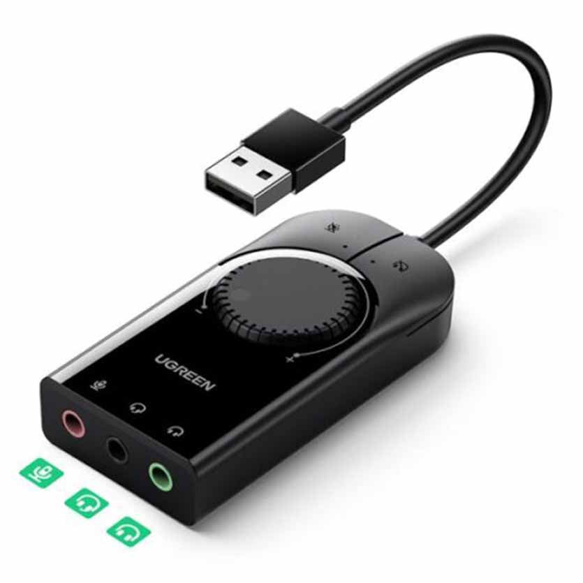 UGREEN 40964 SOUND CARD USB2.0 BLACK