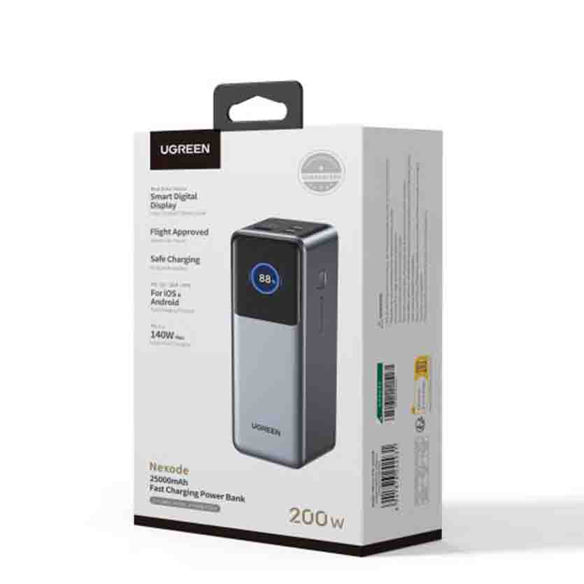 UGREEN 35525B POWERBANK 25000mAh 200W PDx2, QC3.0x1