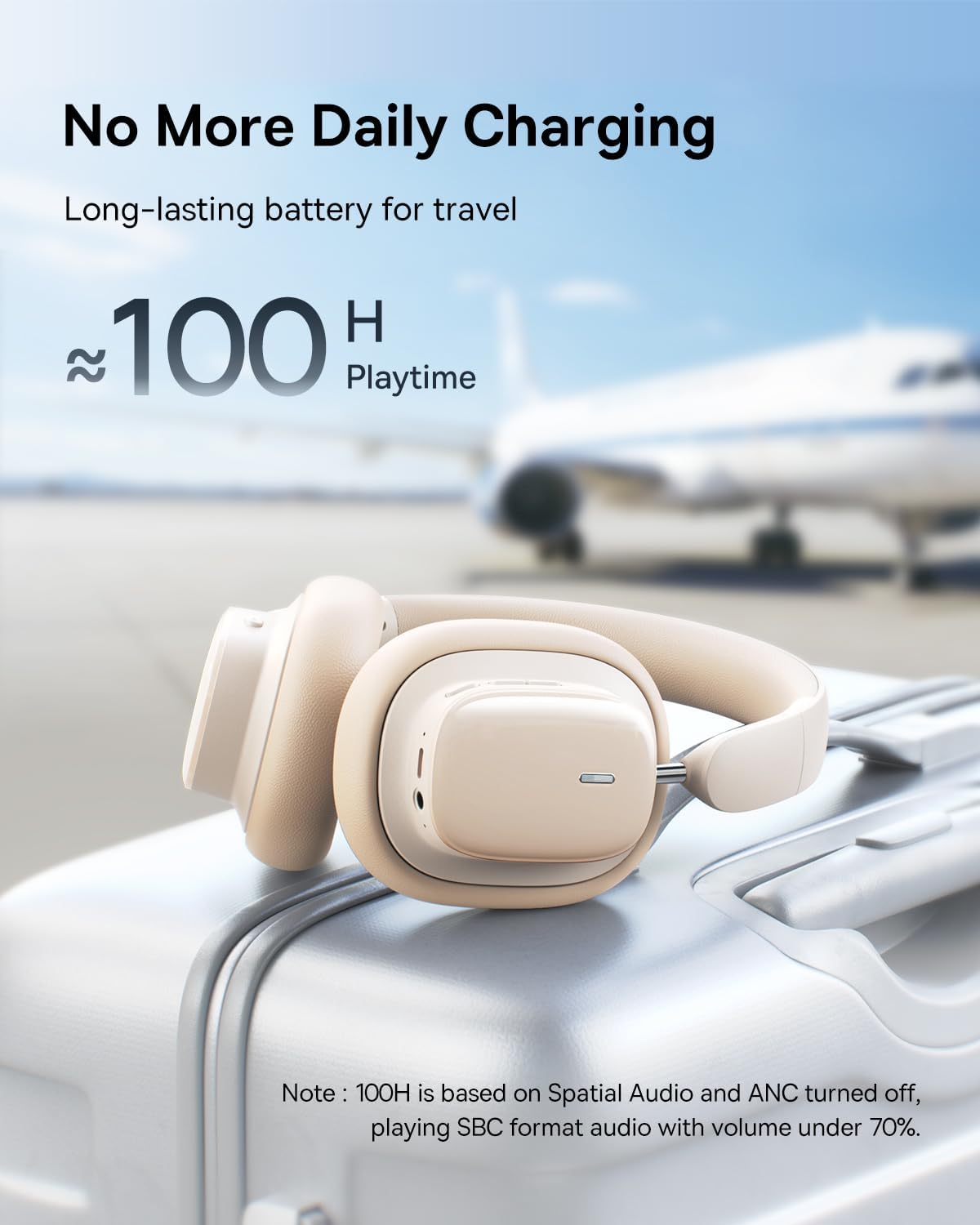 Baseus ANC Bowie H1i Wireless Headphones Over Ear White