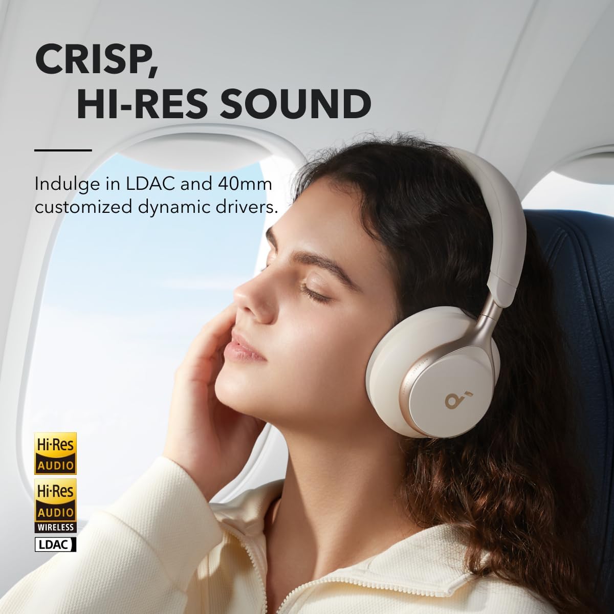 Anker Soundcore Headphones HiRes ANC Space One White
