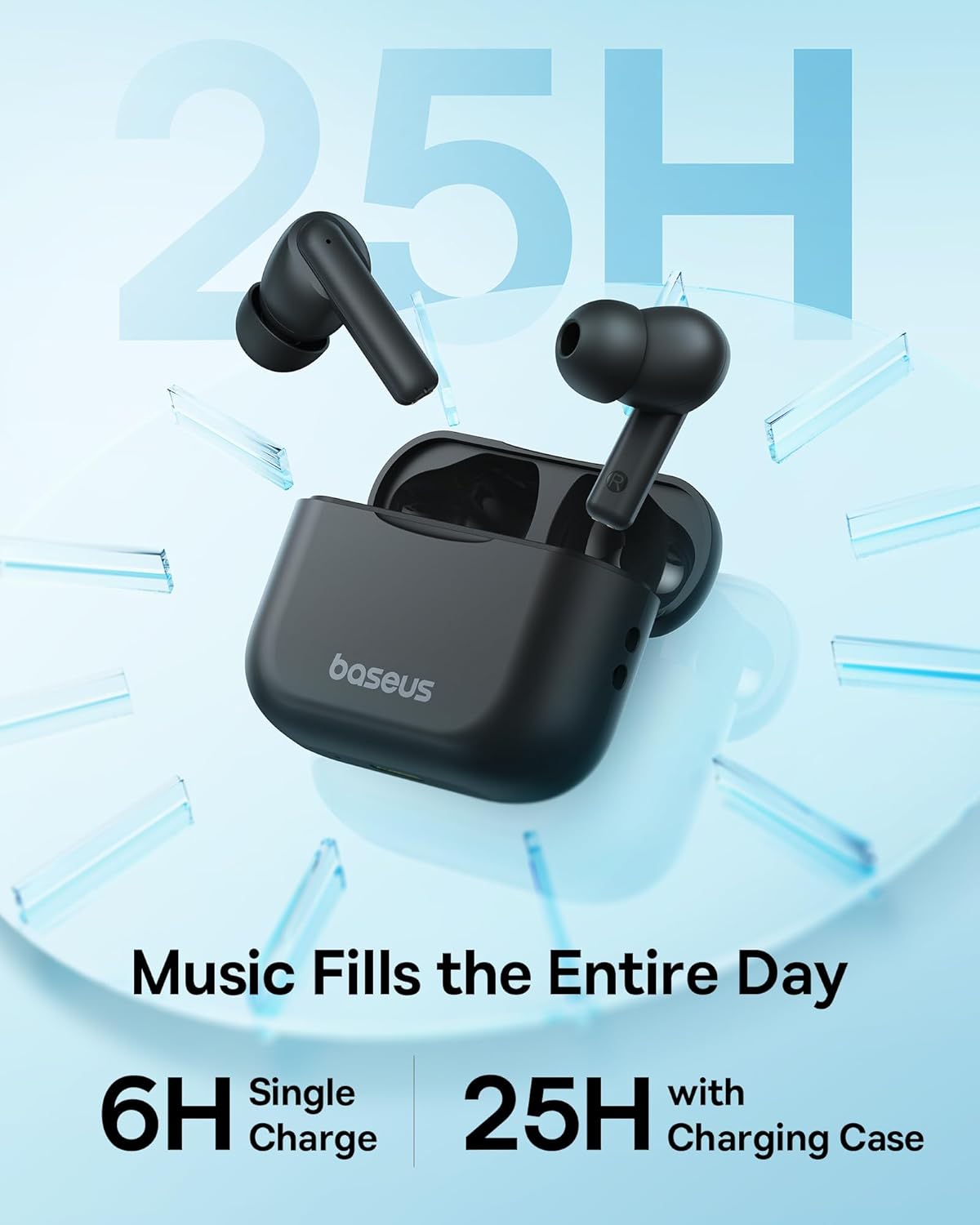 Baseus E17 Headphones In Ear TWS Bowie White