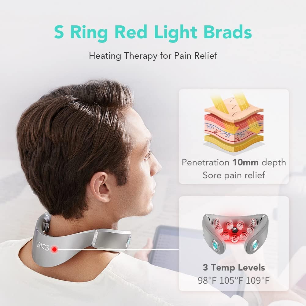 SKG G7 Pro Neck Massager Pulse-Heat-APP-Multiple Heads