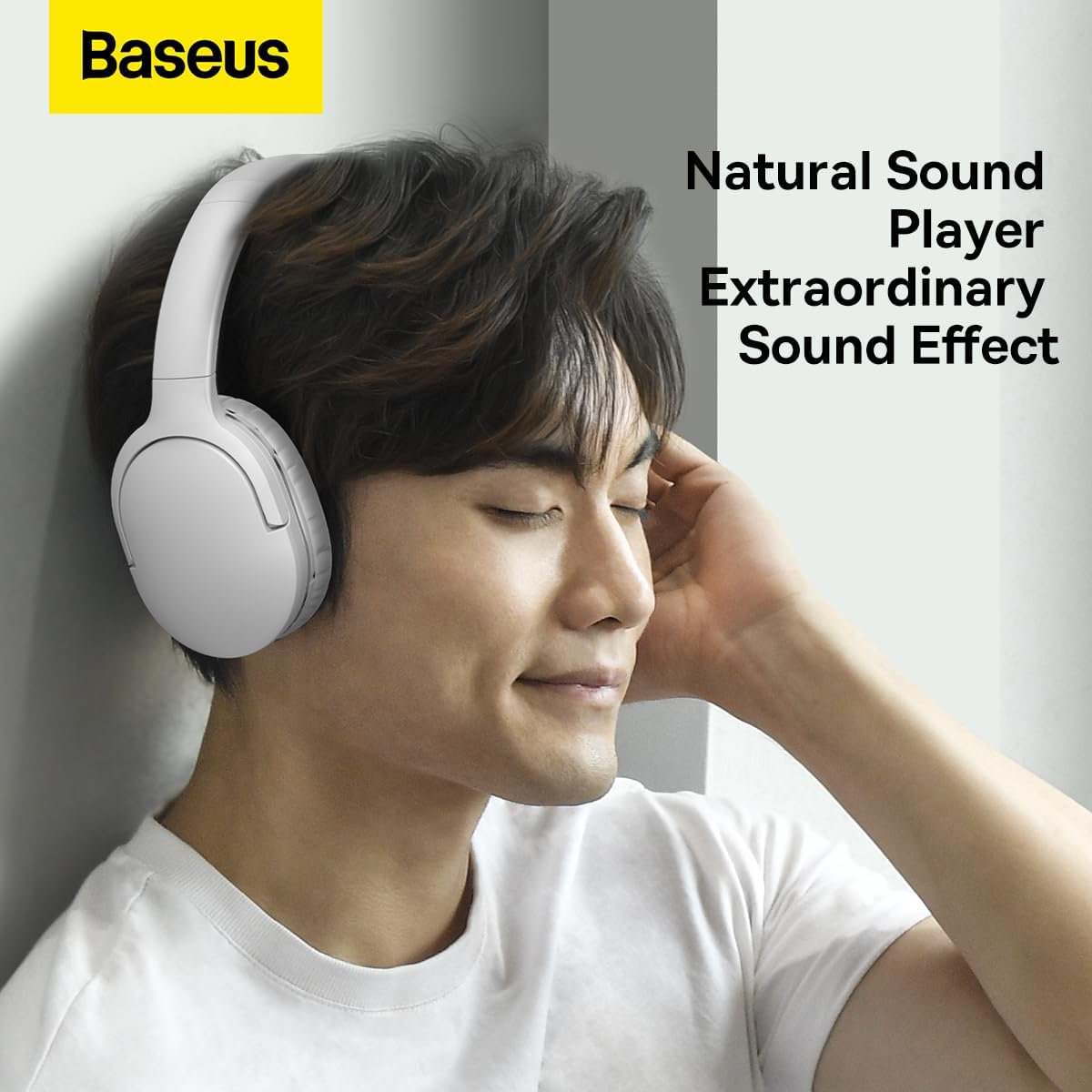 Baseus Encok D02 Pro v2 Wireless Headphones Over Ear White