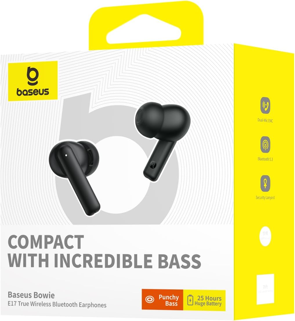 Baseus E17 Headphones In Ear TWS Bowie Black