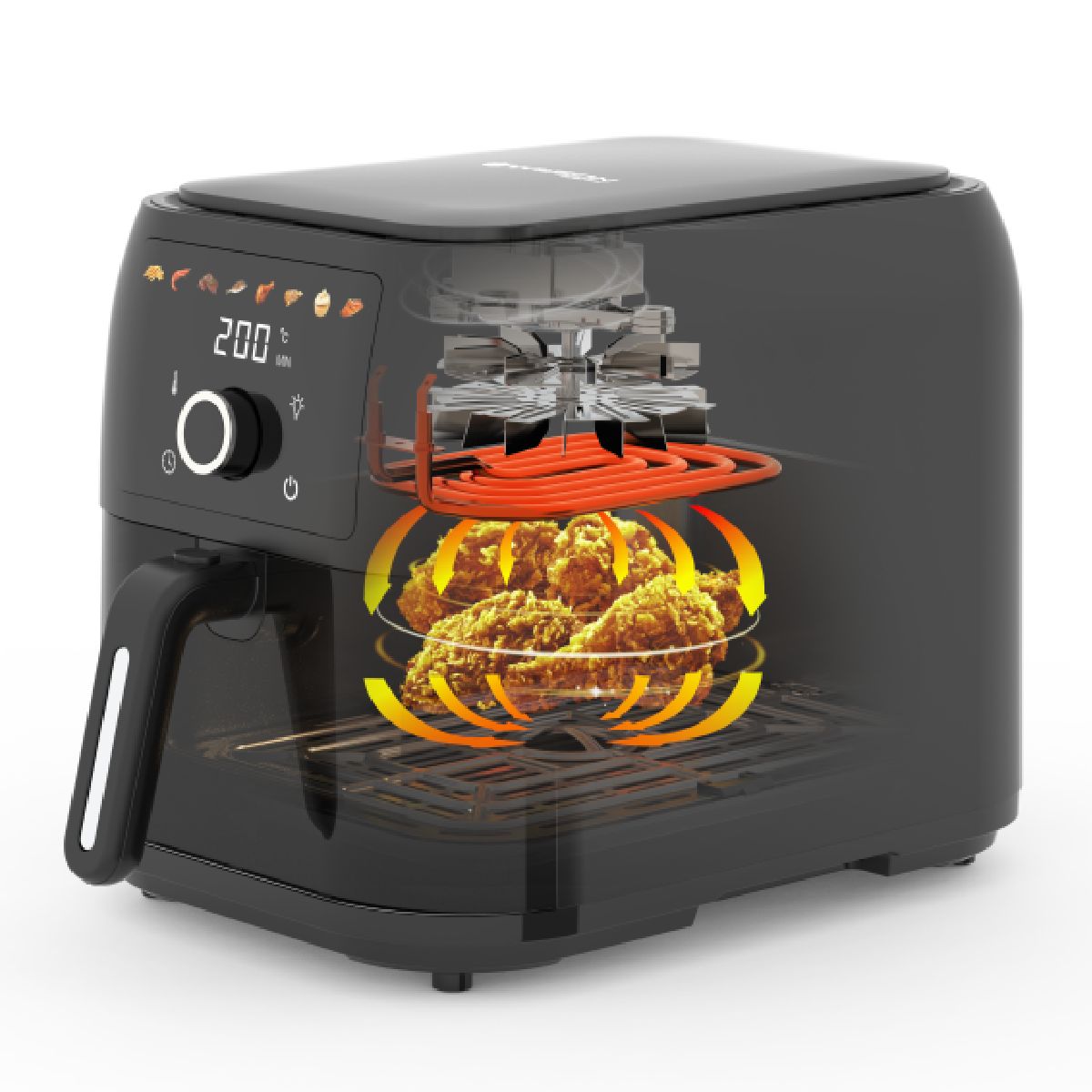 WILSON WFRY08T5BK.UK Air Fryer 8 Lt Black