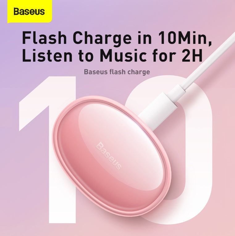 Baseus E2 Headphones In Ear TWS Bowie Pink