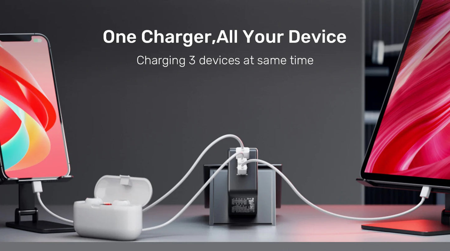 Unitek Charge Wall 65W 4in1 GaN Charger Black P1117B