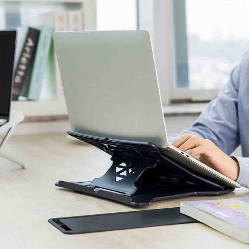 AC8150 FOLDABLE LAPTOP STAND W/7 ADJUSTABLE HEIGHTS, ACT