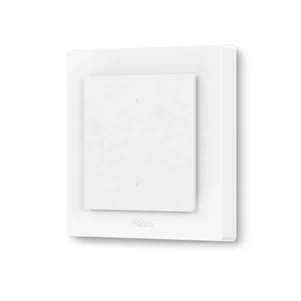 WHITE AQARA WS-K07D LIGHT SWITCH H2 EU (2 BUTTONS,1 CHANNEL)