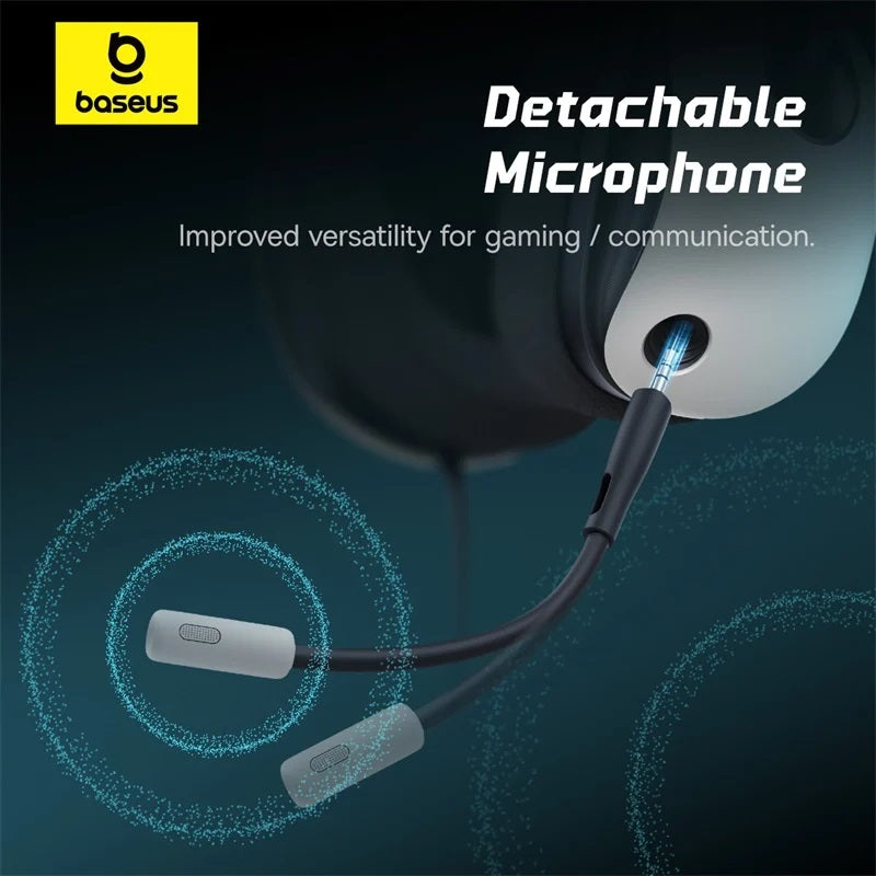 Baseus GoPlay 1 Max Headphones Wired Gaming 3.5mm White