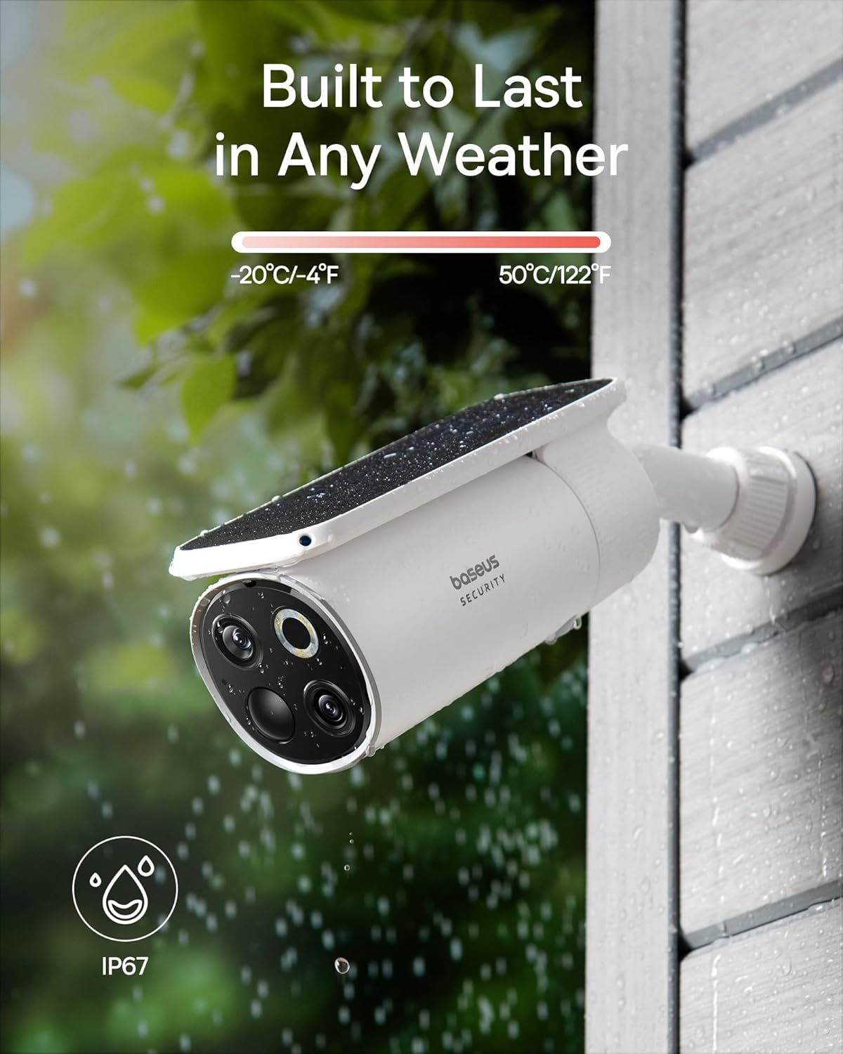 Baseus Security S1 Pro Outdoor Self Rotating Solar 3K 2-Cam Kit White