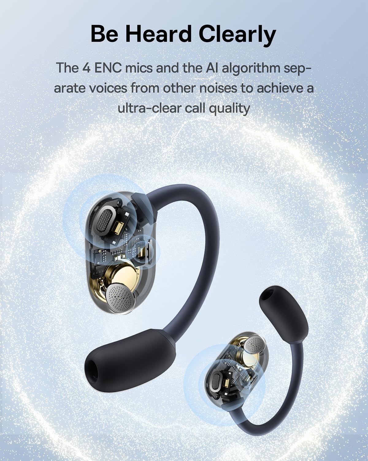 Baseus Headphones Open Ear TWS Eli Sport 1 Black