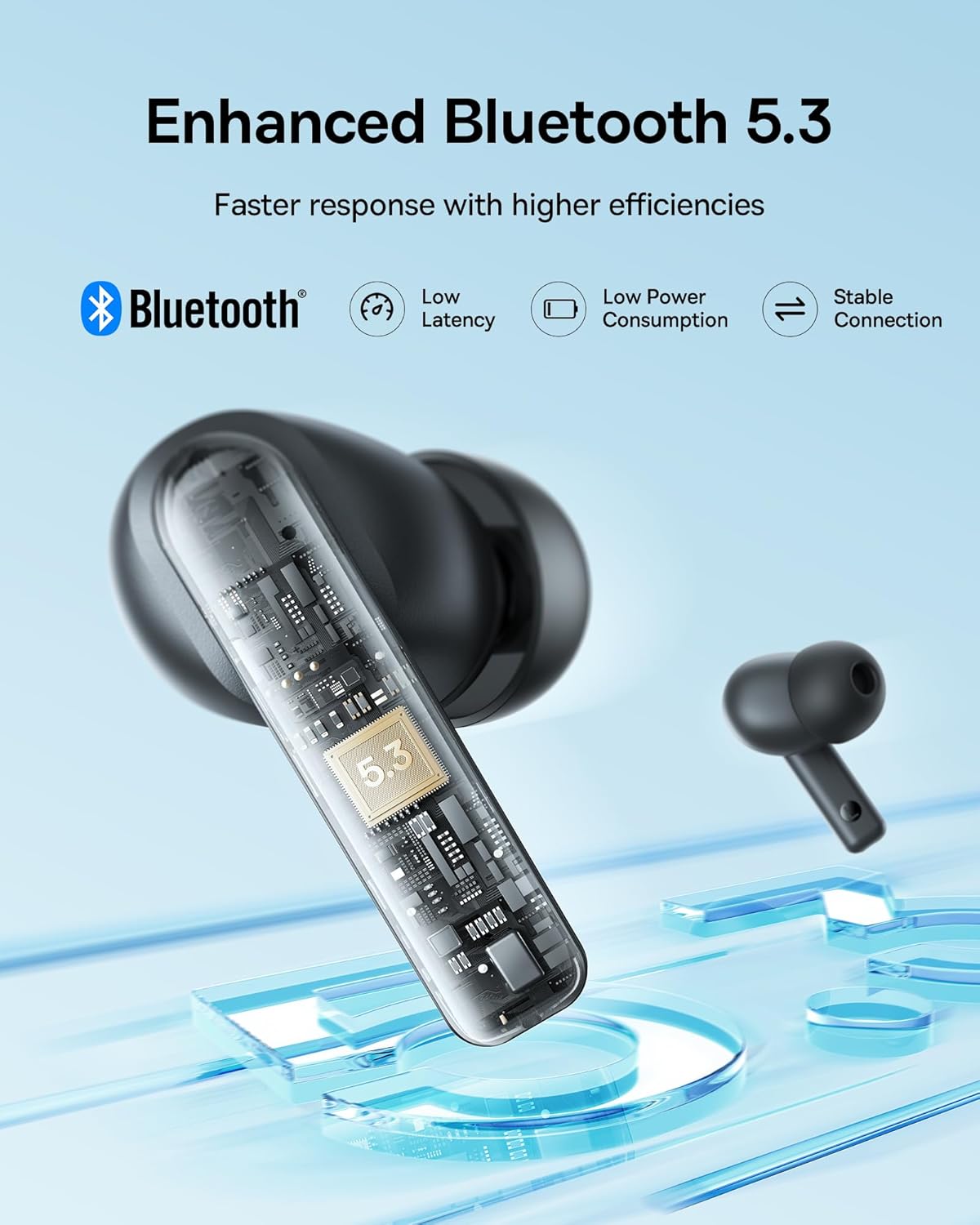 Baseus E17 Headphones In Ear TWS Bowie Black