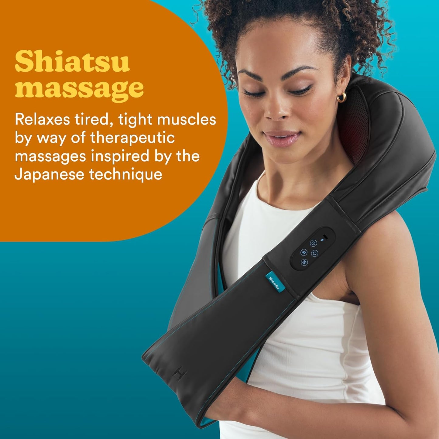 HoMedics NMS-50H Massage Neck-Shoulder Shiatsu Wireless Rechargeable