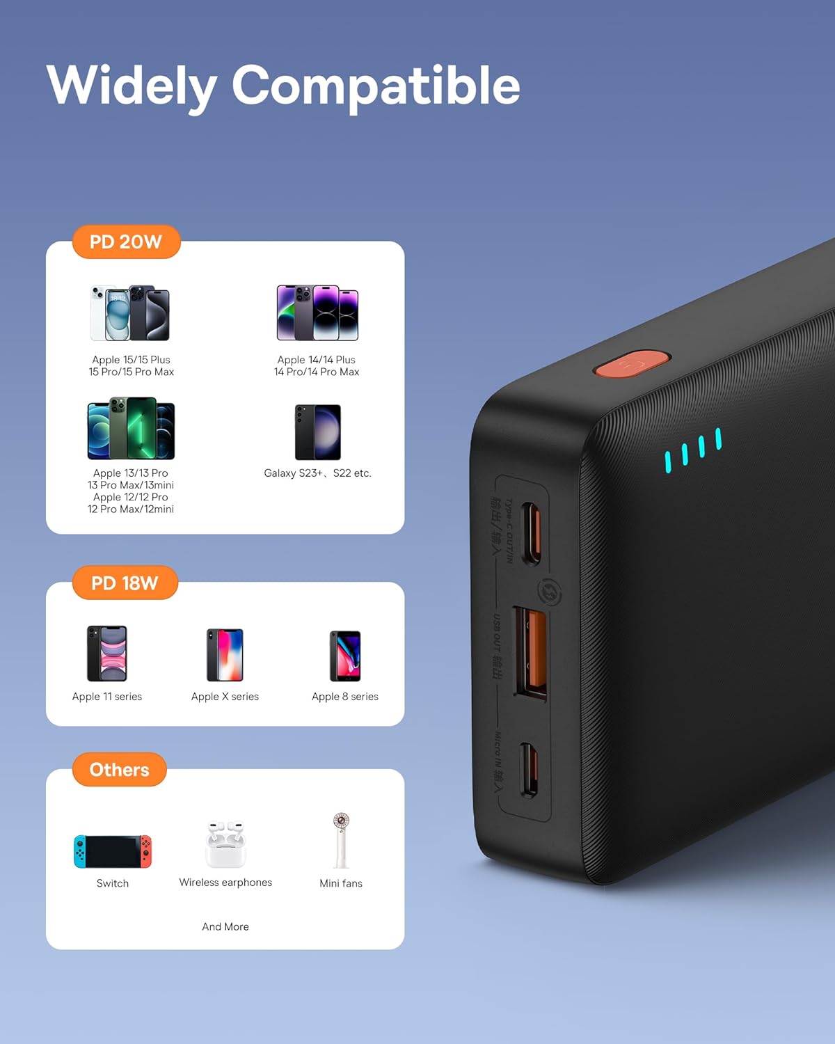 Baseus Powerbank 20W 20000mAh Airpow Black