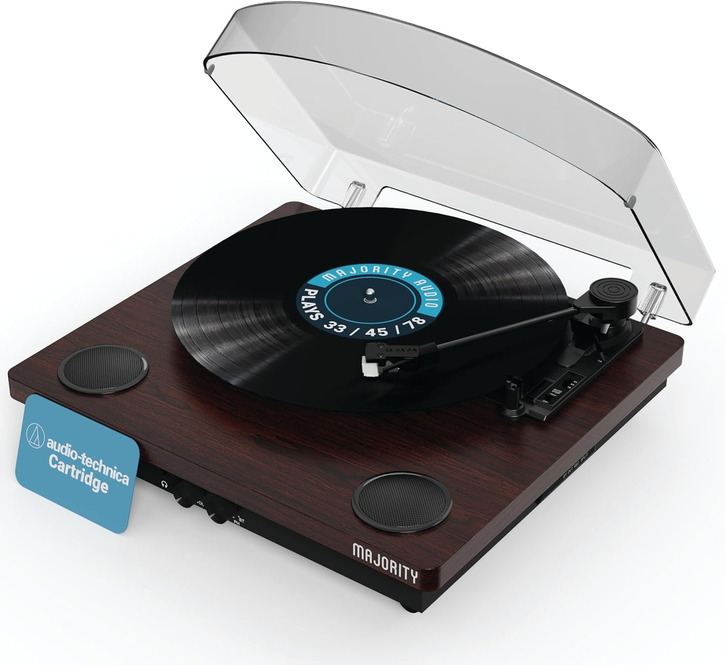 Majority MOTO Turntable Audio Technica Cartridge Digital Record, Cut & BT