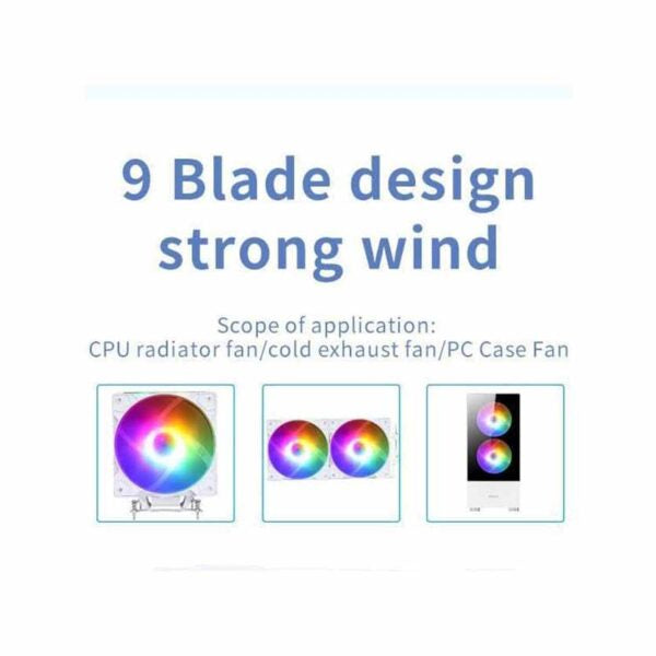 SAMA KT125W WHITE 120mm FAN KIT ARGB (3x FANS) W/FAN HUB