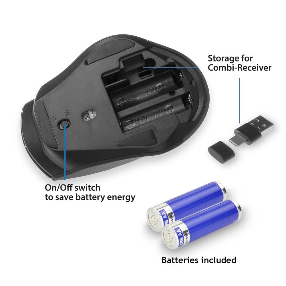 ACT, AC5145 MOUSE WIRELESS MULTI-CONNECT BT UPTO 2400DPI BLACK