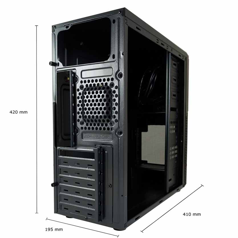 LC-POWER LC-7041B-ON CASE BLACK MIDI-ATX