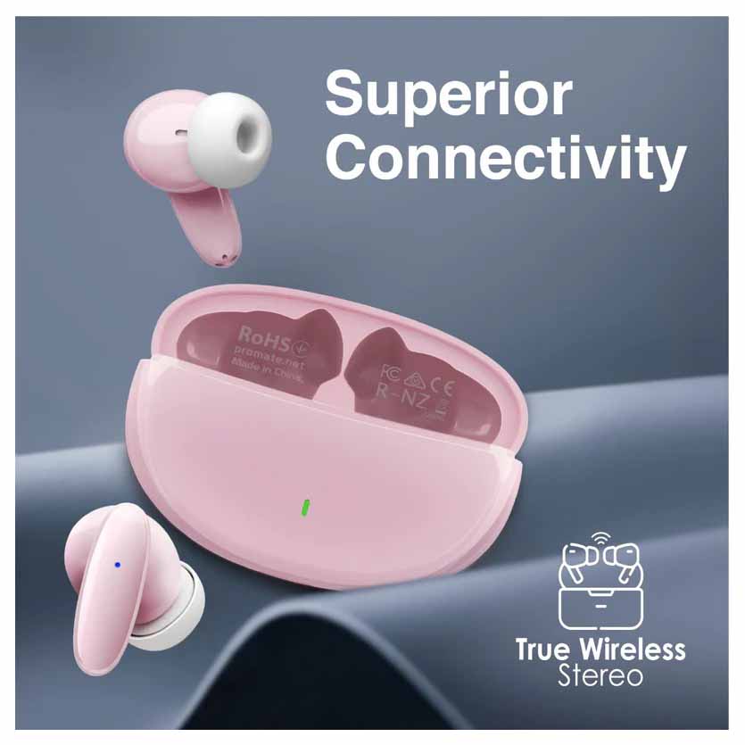 PROMATE LUSH.PINK EARPHONES ACOUSTIC IN-EAR TWS (Copy)