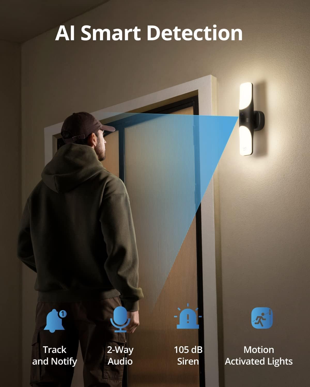 Anker S100 Eufy Security Camera Outdoor Wired Wall Light