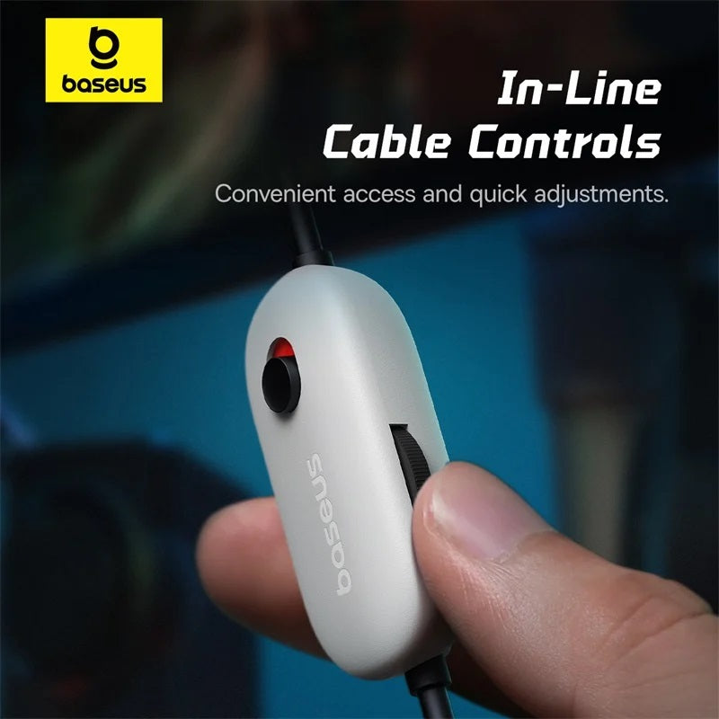 Baseus GoPlay 1 Max Headphones Wired Gaming 3.5mm White