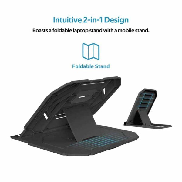 PROCOOLER-1 COOLING FOLDABLE STAND FOR LAPTOP AND SMARTPHONE PROMATE
