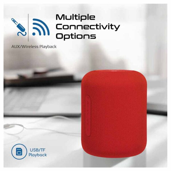PROMATE BOOM-10.RED 10W SPEAKER WIRELESS HD PROSTREAM