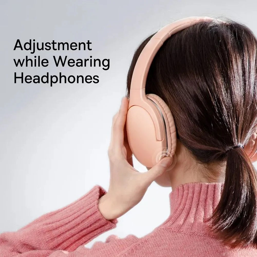 Baseus Encok D02 Pro v2 Wireless Headphones Over Ear Pink