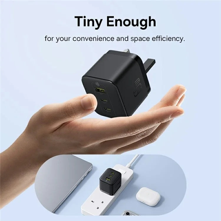 Baseus Charger Wall 65W 2C+U PALM Series UK Black