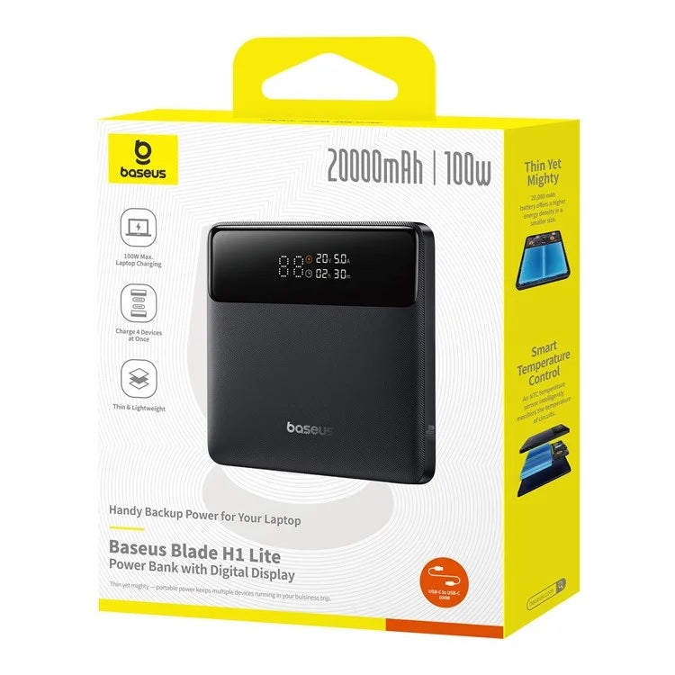 Baseus Powerbank 100W 20000mAh Display BLADE H1 Lite Black