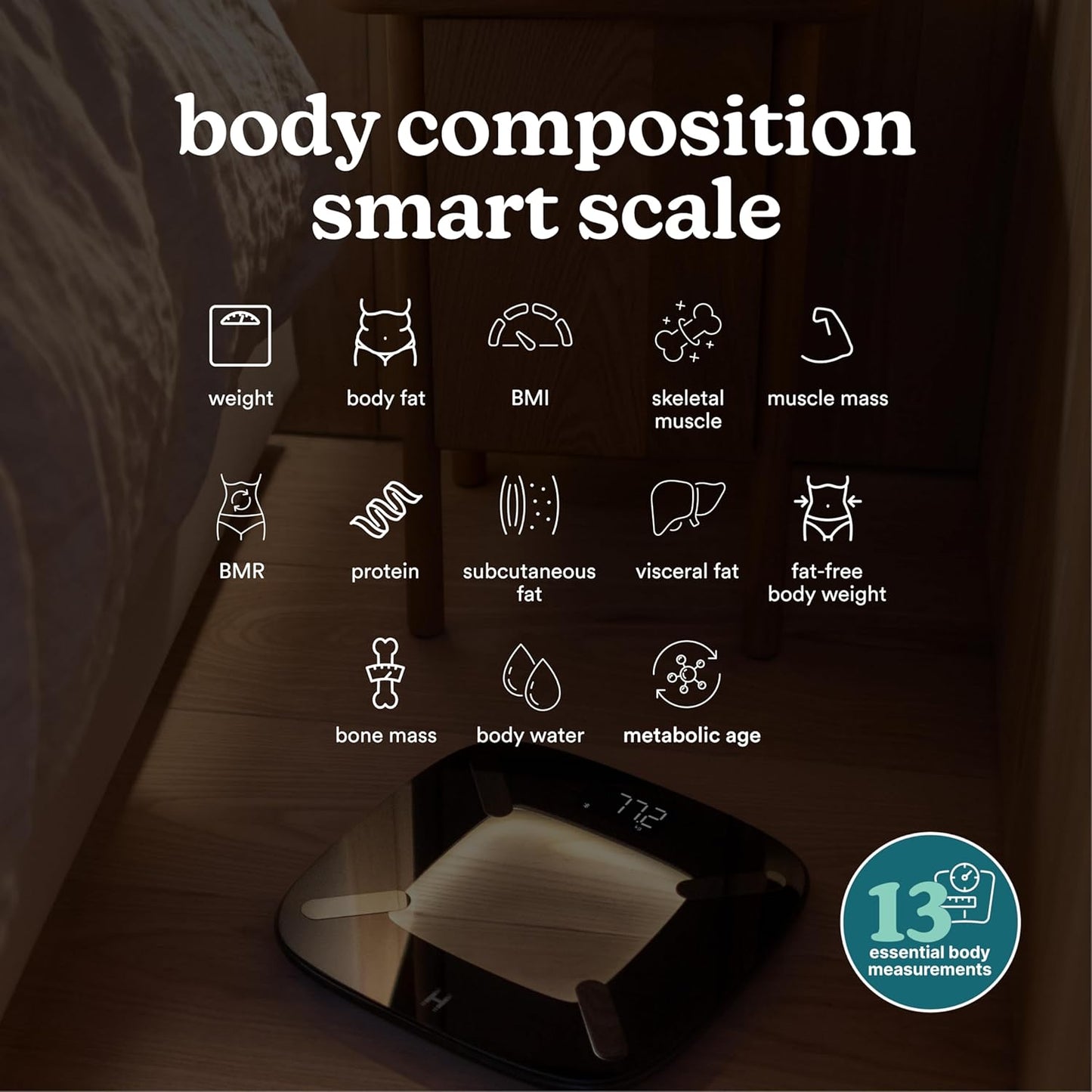 HoMedics SCL-BBC200 Body Scale Glo Smart Analyser Black