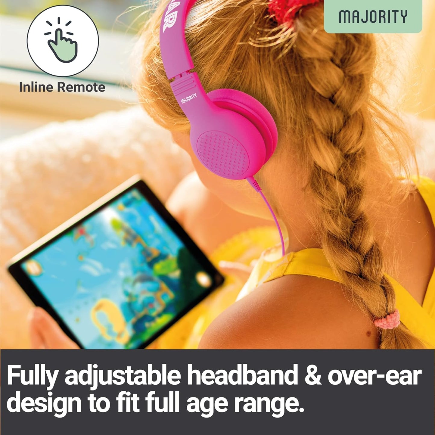 Majority SUPERSTAR Kids Over Ear Headphones Pink