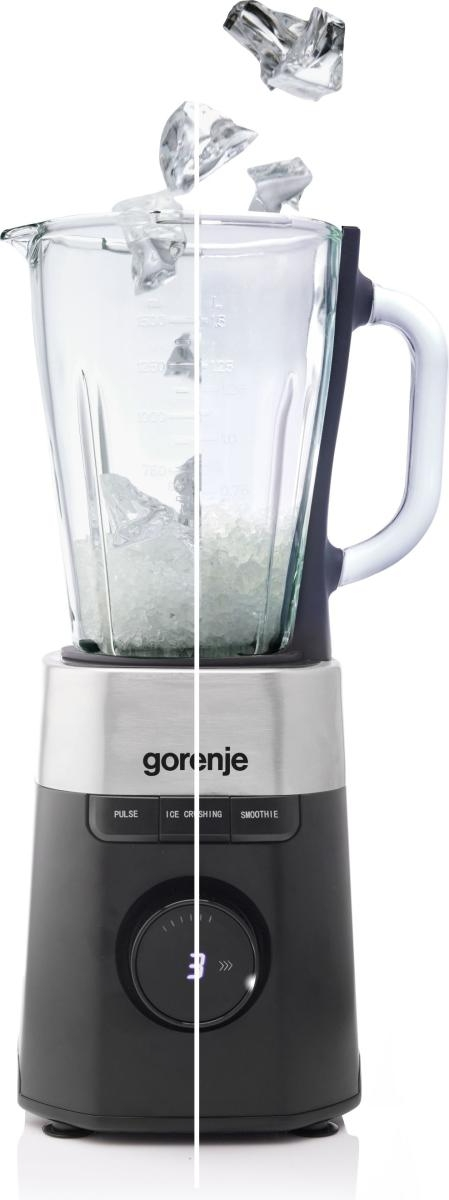 Gorenje B1000DE Kitchen Blender 1000W 1.5L Glass Jug 21000 RPM 3 Programs Black/Inox