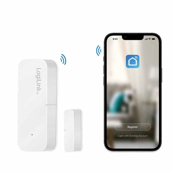 LOGILINK SH0108 WI-FI SMART DOOR & WINDOW SENSOR, TUYA COMPATIBLE