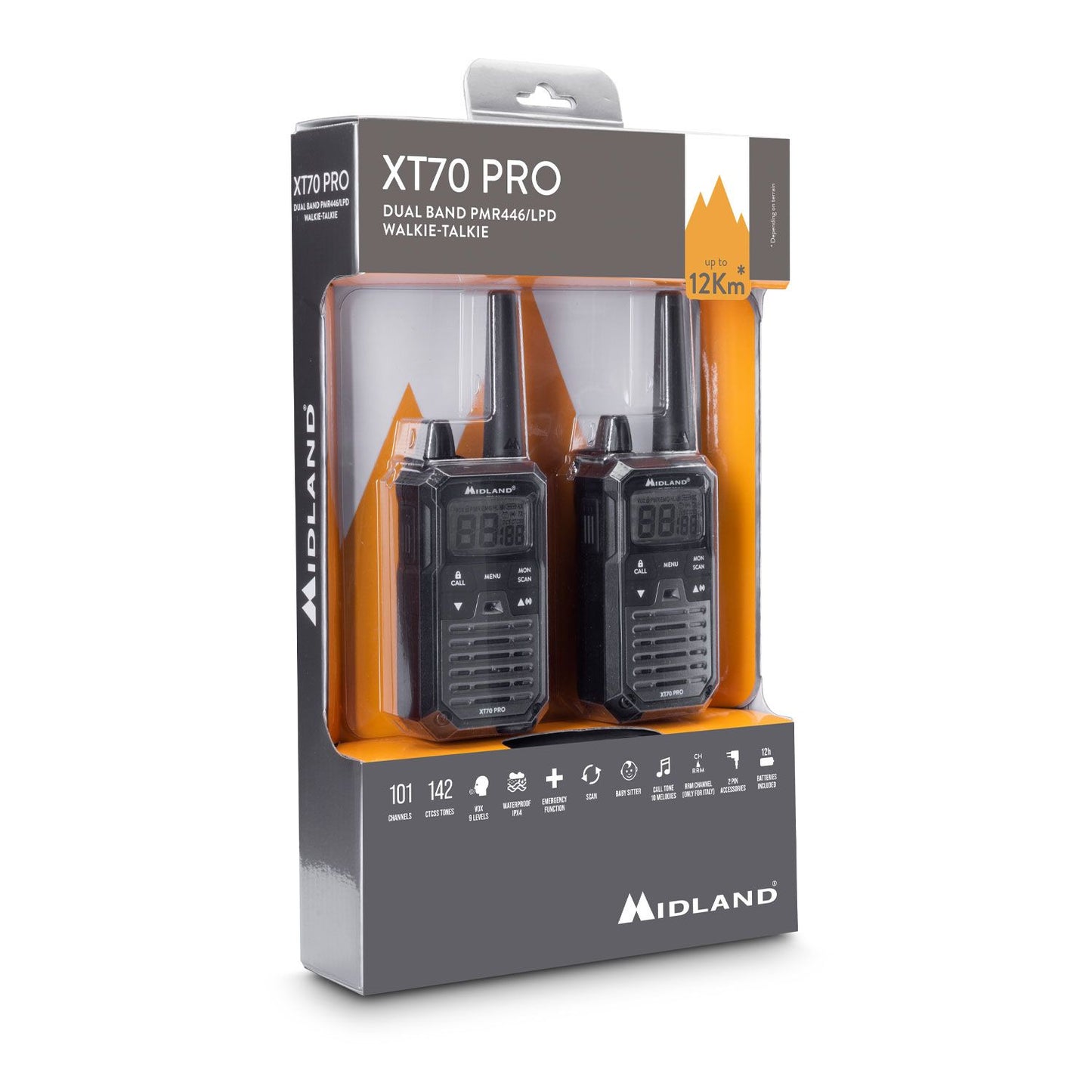 Midland Radio Walkie Talkies XT70 Pro (Pair)